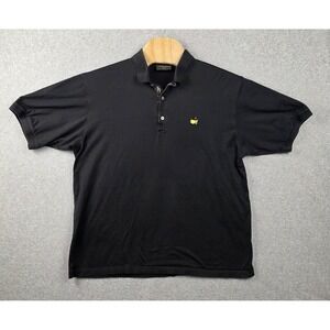 Bobby Jones Collection Polo Shirt Mens XL Black Masters Augusta Golf Logo